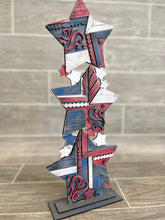 Load image into Gallery viewer, Vintage Rustic Stacking Star File SVG, Glowforge, Fourth of July, LuckyHeartDesignsCo