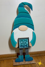 Load image into Gallery viewer, Tall Porch Interchangeable Leaning Sign Gnome File SVG, Glowforge, LuckyHeartDesignsCo