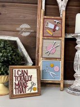 Load image into Gallery viewer, Craft Maker Interchangeable Leaning Sign File SVG, Glowforge Tiered Tray, LuckyHeartDesignsCo