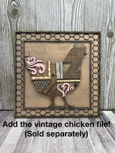 Load image into Gallery viewer, Chicken Wire Sign Backer File SVG, Glowforge Initial, LuckyHeartDesignsCo