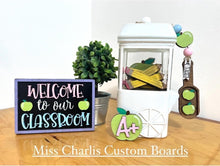 Load image into Gallery viewer, School Teacher Bundle Gumball Scoop Sign File SVG, Glowforge, Tiered Tray, LuckyHeartDesignsCo