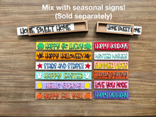 Load image into Gallery viewer, Front Signs for Standing File Interchangeable Holder Box File SVG, Glowforge, LuckyHeartDesignsCo