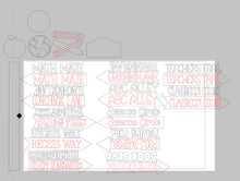 Load image into Gallery viewer, School Teacher Street Sign File SVG, Glowforge, LuckyHeartDesignsCo