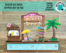 Load image into Gallery viewer, Holder Box Beach Summer Add On File SVG, Glowforge, LuckyHeartDesignsCo