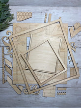 Load image into Gallery viewer, Vintage Rustic Picture Frame File SVG, Glowforge Farmhouse, LuckyHeartDesignsCo