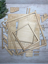 Load image into Gallery viewer, Vintage Rustic Picture Frame File SVG, Glowforge Farmhouse, LuckyHeartDesignsCo