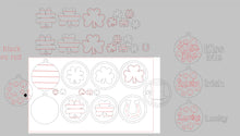 Load image into Gallery viewer, St. Patrick's Day Day Ornaments File SVG, Glowforge, LuckyHeartDesignsCo