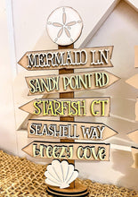 Load image into Gallery viewer, Beach Street Sign File SVG, Glowforge Summer, LuckyHeartDesignsCo