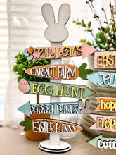Load image into Gallery viewer, Easter Bunny Street Sign File SVG, Glowforge, LuckyHeartDesignsCo