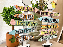 Load image into Gallery viewer, Easter Bunny Street Sign File SVG, Glowforge, LuckyHeartDesignsCo