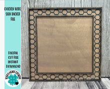 Load image into Gallery viewer, Chicken Wire Sign Backer File SVG, Glowforge Initial, LuckyHeartDesignsCo