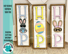 Load image into Gallery viewer, Hop Bunny Street Sign File SVG, Glowforge, LuckyHeartDesignsCo