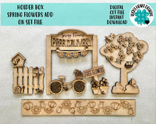 Load image into Gallery viewer, Holder Box Spring Flower Add On File SVG, Glowforge, LuckyHeartDesignsCo