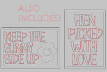 Load image into Gallery viewer, Farm Chicken Scoop Gumball Sign Bundle File SVG, Glowforge, Tiered Tray, LuckyheartDesignsCo