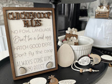 Load image into Gallery viewer, Farm Chicken Scoop Gumball Sign Bundle File SVG, Glowforge, Tiered Tray, LuckyheartDesignsCo