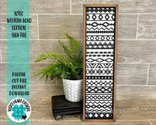 Load image into Gallery viewer, Aztec Western Boho Vertical Sign Trio File SVG, Glowforge, LuckyHeartDesignsCo