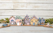 Load image into Gallery viewer, Easter Bunny Standing Houses File SVG, Glowforge, LuckyHeartDesignsCo