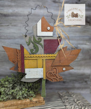 Load image into Gallery viewer, Vintage Rustic Maple Leaf Door Hanger File SVG, Fall Glowforge, LuckyHeartDesignsCo