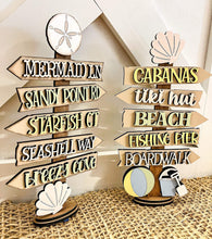 Load image into Gallery viewer, Beach Street Sign File SVG, Glowforge Summer, LuckyHeartDesignsCo