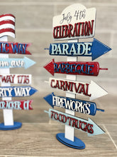 Load image into Gallery viewer, Fourth Of July Street Sign File SVG, Glowforge Summer, LuckyHeartDesignsCo