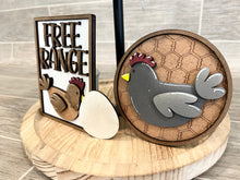 Load image into Gallery viewer, Farm Chicken Tiered Tray File SVG, Glowforge Tier Tray Farmhouse Decor, LuckyHeartDesignsCo