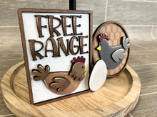 Load image into Gallery viewer, Farm Chicken Tiered Tray File SVG, Glowforge Tier Tray Farmhouse Decor, LuckyHeartDesignsCo