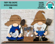 Load image into Gallery viewer, Farm Tall Gnome Interchangeable File SVG, (add on-gnomes sold separately) Glowforge Chicken Eggs, LuckyHeartDesignsCo