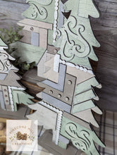 Load image into Gallery viewer, Vintage Rustic Christmas Tree File SVG, Glowforge Farmhouse, LuckyHeartDesigns