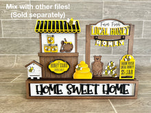 Load image into Gallery viewer, Honey Bee Interchangeable Market Stand File SVG, Glowforge Summer, LuckyHeartDesignsCo