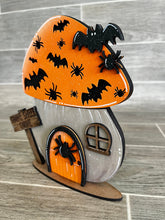 Load image into Gallery viewer, Gnome Mushroom Halloween Interchangeable House File SVG, (add on) Pumpkin Tiered Tray, Glowforge, LuckyHeartDesignsCoPeace Love