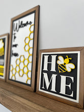Load image into Gallery viewer, Bee Home Sign Trio File SVG, Glowforge Summer, LuckyHeartDesignsCo