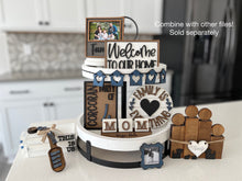Load image into Gallery viewer, Family Home Quick and Easy Tiered Tray File SVG, Glowforge, LuckyHeartDesignsCo