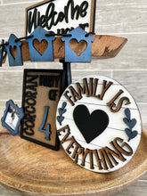 Load image into Gallery viewer, Family Home Quick and Easy Tiered Tray File SVG, Glowforge, LuckyHeartDesignsCo