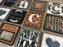 Load image into Gallery viewer, Family Is Everything Interchangeable Leaning Sign File SVG, Glowforge Tiered Tray, LuckyHeartDesignsCo