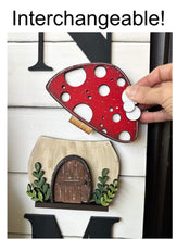 Load image into Gallery viewer, Gnome Mushroom Interchangeable Vertical Porch File SVG, Glowforge, LuckyHeartDesignsCo