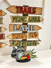 Load image into Gallery viewer, Camping Adventure Street Sign File SVG, Glowforge Summer, LuckyHeartDesignsCo