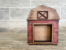 Load image into Gallery viewer, MINI Standing Barn Interchangeable Leaning Sign File SVG, Chicken Farm Tiered Tray Glowforge, LuckyHeartDesignsCo