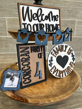 Load image into Gallery viewer, Family Home Quick and Easy Tiered Tray File SVG, Glowforge, LuckyHeartDesignsCo