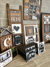 Load image into Gallery viewer, Family Is Everything Interchangeable Leaning Sign File SVG, Glowforge Tiered Tray, LuckyHeartDesignsCo