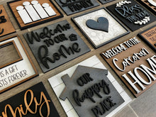 Load image into Gallery viewer, Family Is Everything Interchangeable Leaning Sign File SVG, Glowforge Tiered Tray, LuckyHeartDesignsCo