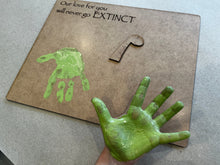 Load image into Gallery viewer, Dad Father's Day Handprint Dinosaur File SVG, Grandpa Gift, Glowforge, LuckyHeartDesignsCO