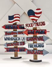 Load image into Gallery viewer, Fourth Of July Street Sign File SVG, Glowforge Summer, LuckyHeartDesignsCo