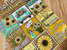 Load image into Gallery viewer, Sunflower Farms Interchangeable Leaning Sign File SVG, Tiered Tray Glowforge, LuckyHeartDesignsCo