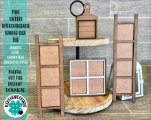 Load image into Gallery viewer, MINI Backers Interchangeable Leaning Sign File SVG, Glowforge, LuckyHeartDesignsCo