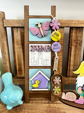 Load image into Gallery viewer, MINI Spring Interchangeable Leaning Sign File SVG, Tiered Tray Glowforge, LuckyHeartDesignsCo