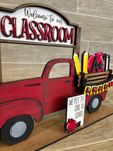 Load image into Gallery viewer, School Teacher add on Interchangeable Farmhouse Truck File SVG, Glowforge, LuckyHeartDesignsCo