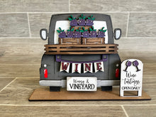 Load image into Gallery viewer, Wine add on Interchangeable Farmhouse Truck File SVG, Glowforge, LuckyHeartDesignsCo