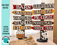 Load image into Gallery viewer, Farm Street Sign File SVG, Glowforge, LuckyHeartDesignsCo