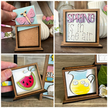 Load image into Gallery viewer, MINI Standing Box Frame Interchangeable Leaning Sign File SVG, Tiered Tray Glowforge, LuckyHeartDesignsCo
