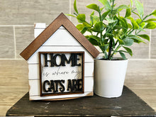 Load image into Gallery viewer, MINI Cat Interchangeable Leaning Sign File SVG, Tiered Tray Glowforge, LuckyHeartDesignsCo